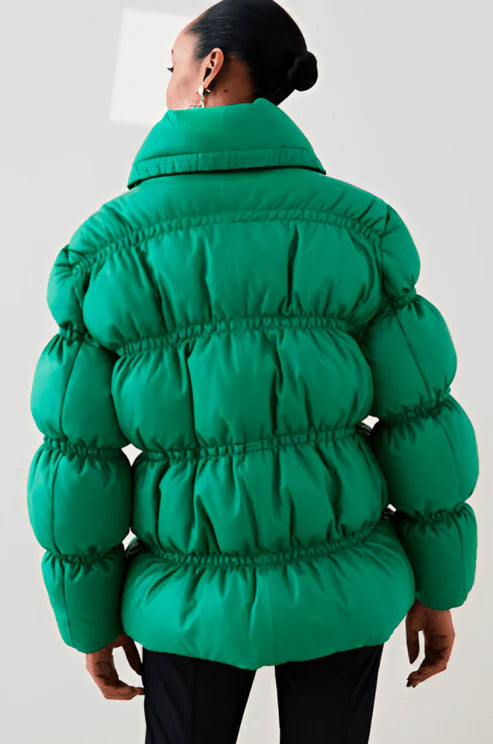 Green winter jacket for women
