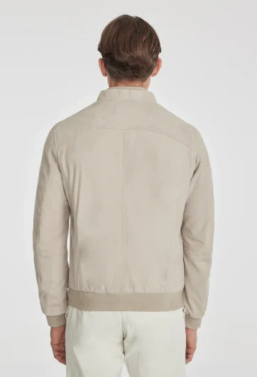 Men’s Suede Bomber Jacket