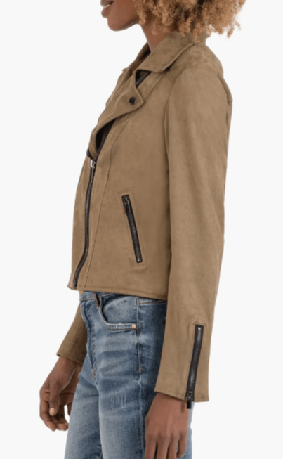 Women’s Soft Suede Motorcycle Jacket