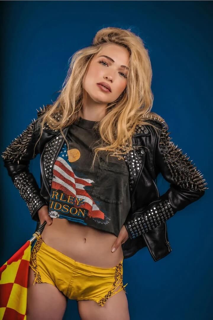 Women’s Spiked Moto Leather Jacket