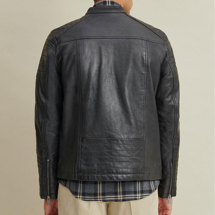 Genuine Leather Moto Jacket