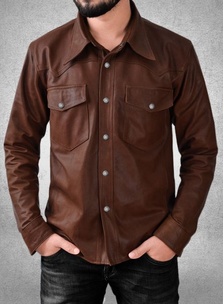 Full Sleeve Leather Shirt for Men