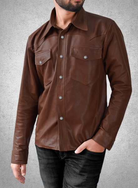 Full Sleeve Leather Shirt for Men