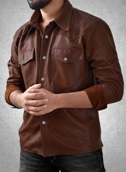 Full Sleeve Leather Shirt for Men
