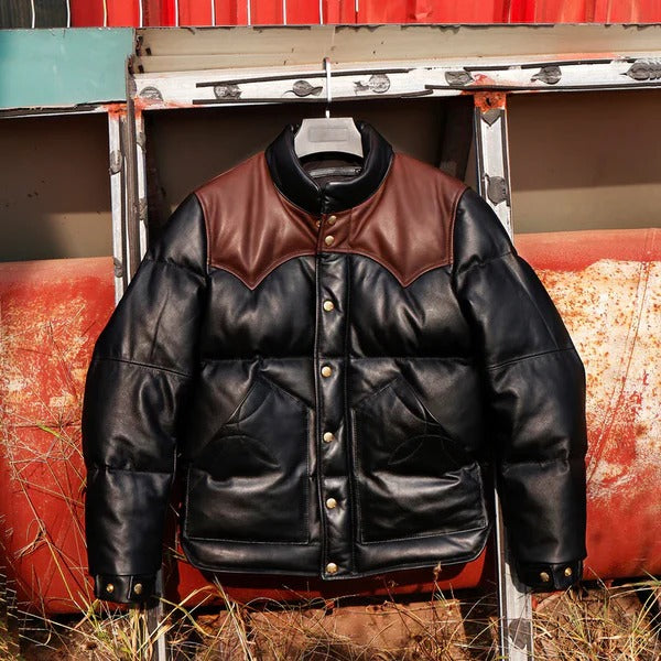 Warm Black Designer Puffer Jacket