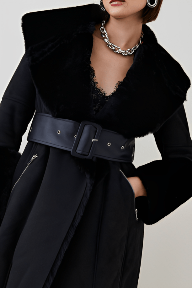 Real Suede Winter Coat With Fur
