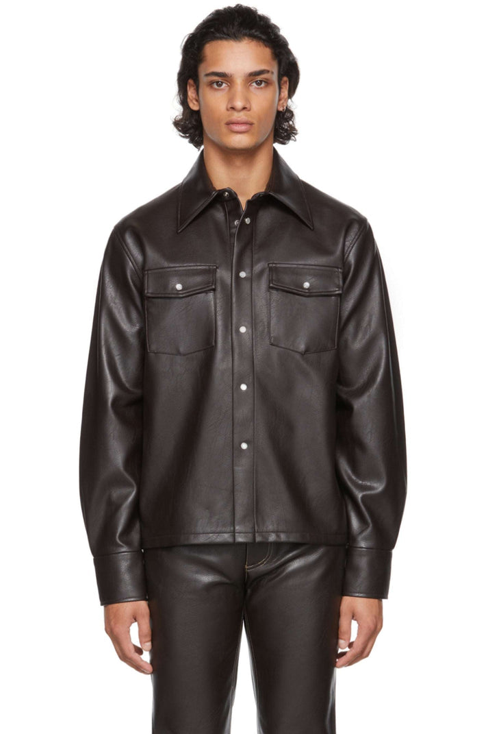 Men’s Trucker Leather Shirt