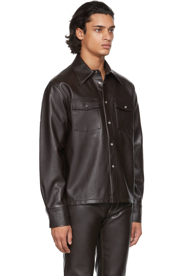 Men’s Trucker Leather Shirt