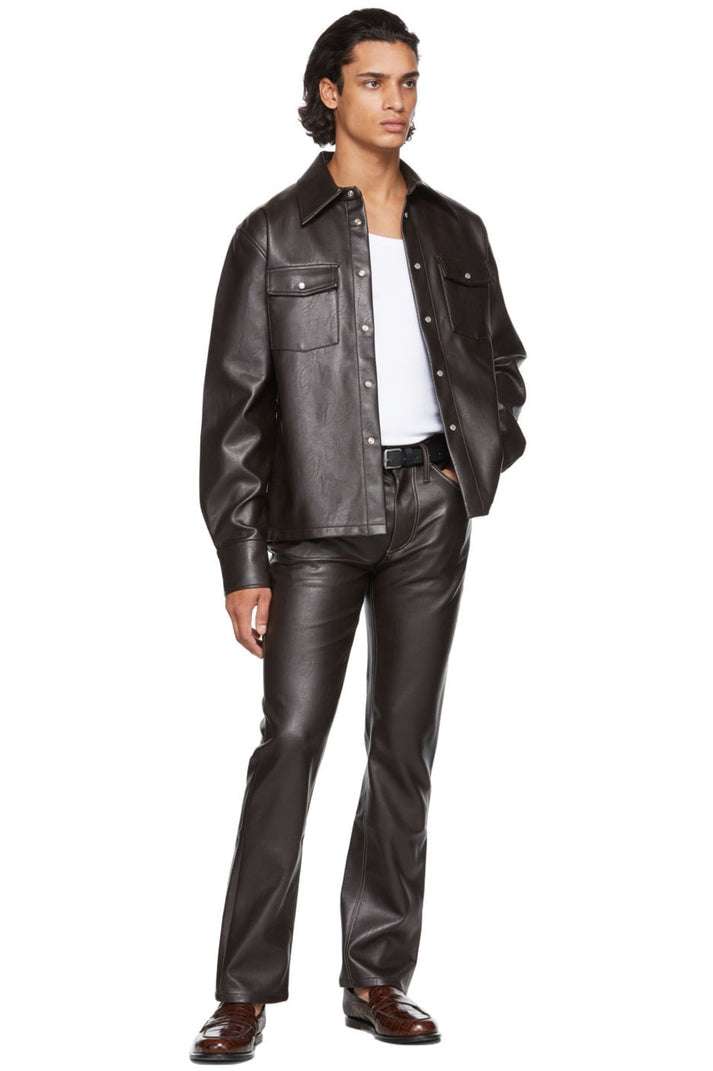 Men’s Trucker Leather Shirt