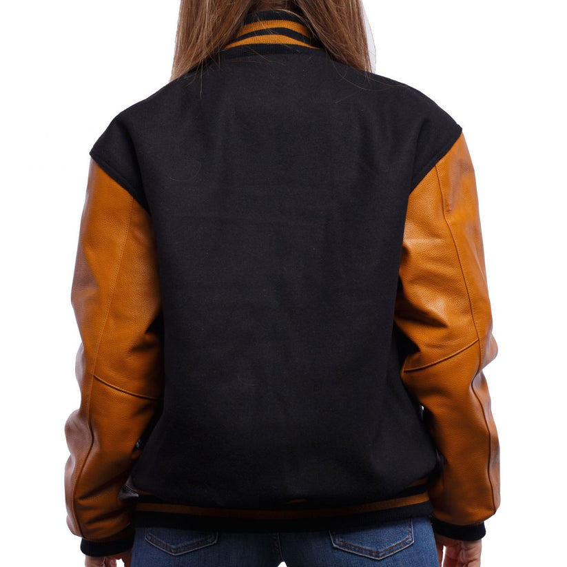 Two-tone Letterman Jacket For Women