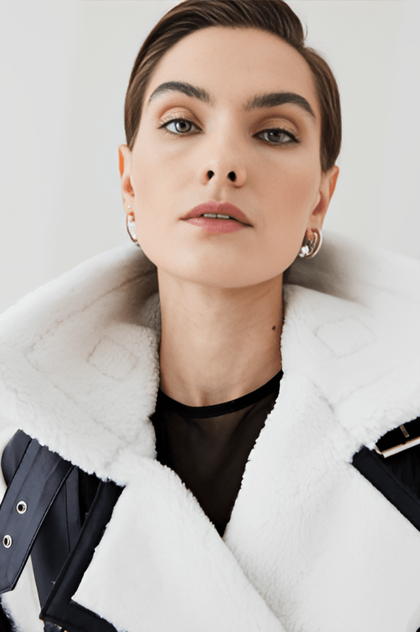 Shearling-lined Leather Coat