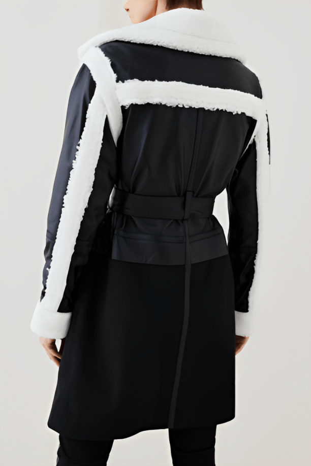 Shearling-lined Leather Coat
