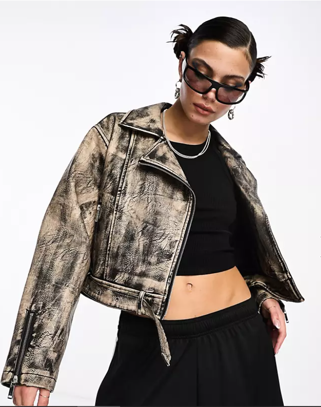Retro Leather Jacket For Women