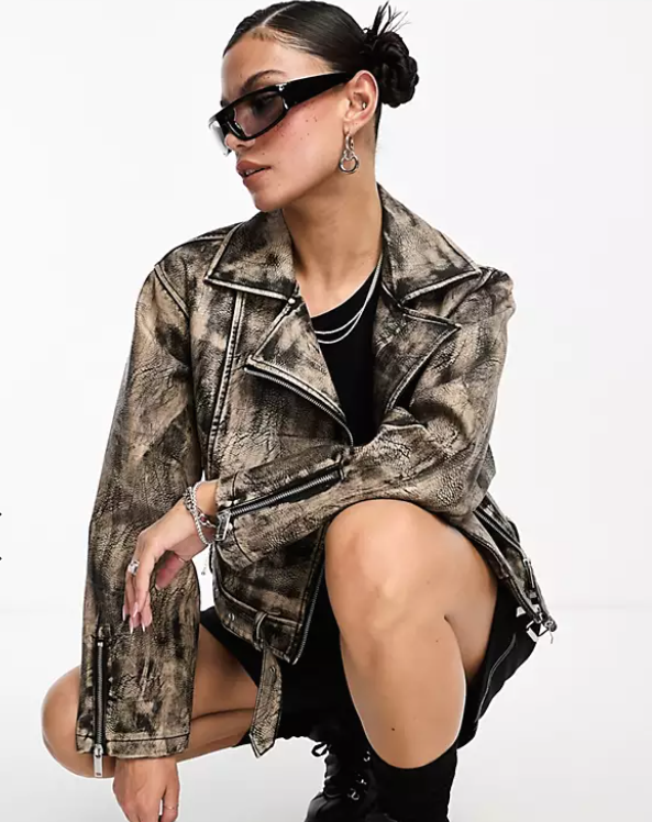 Retro Leather Jacket For Women