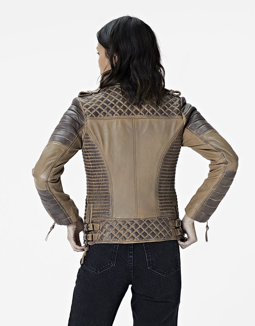 Slim Fit Café Racer Jacket For Women