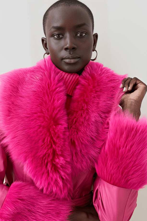 Shearling-Lined Leather Coat
