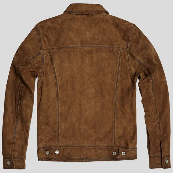 Brown Suede Moto Jacket