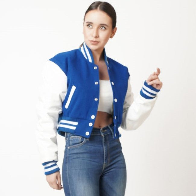 Women’s Versity Jacket With White Sleeves