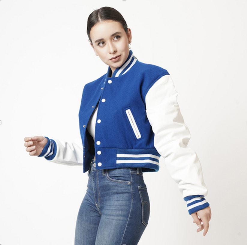 Women’s Versity Jacket With White Sleeves