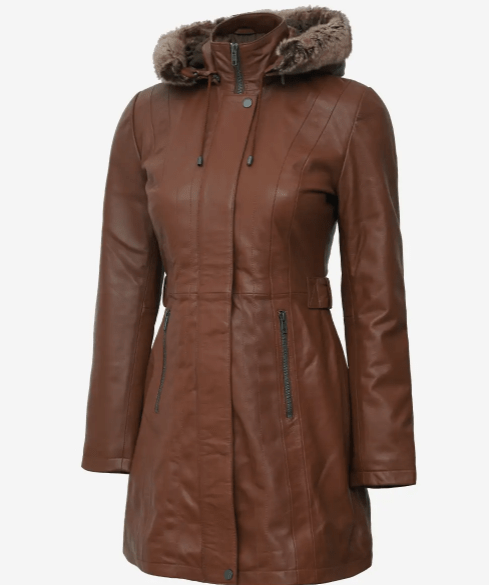 Warm Winter Leather Coat