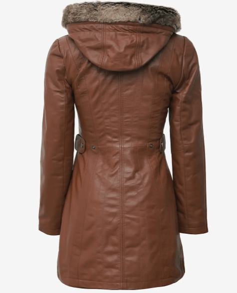 Warm Winter Leather Coat