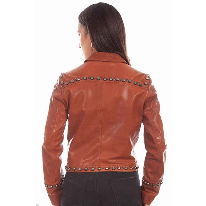 Women’s Edgy Brown Leather Jacket