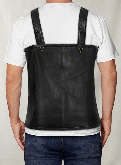Tupac-Inspired Suspender Leather Vest