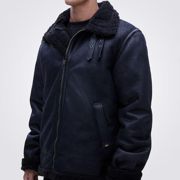 Men’s Faux Shearling Bomber Jacket
