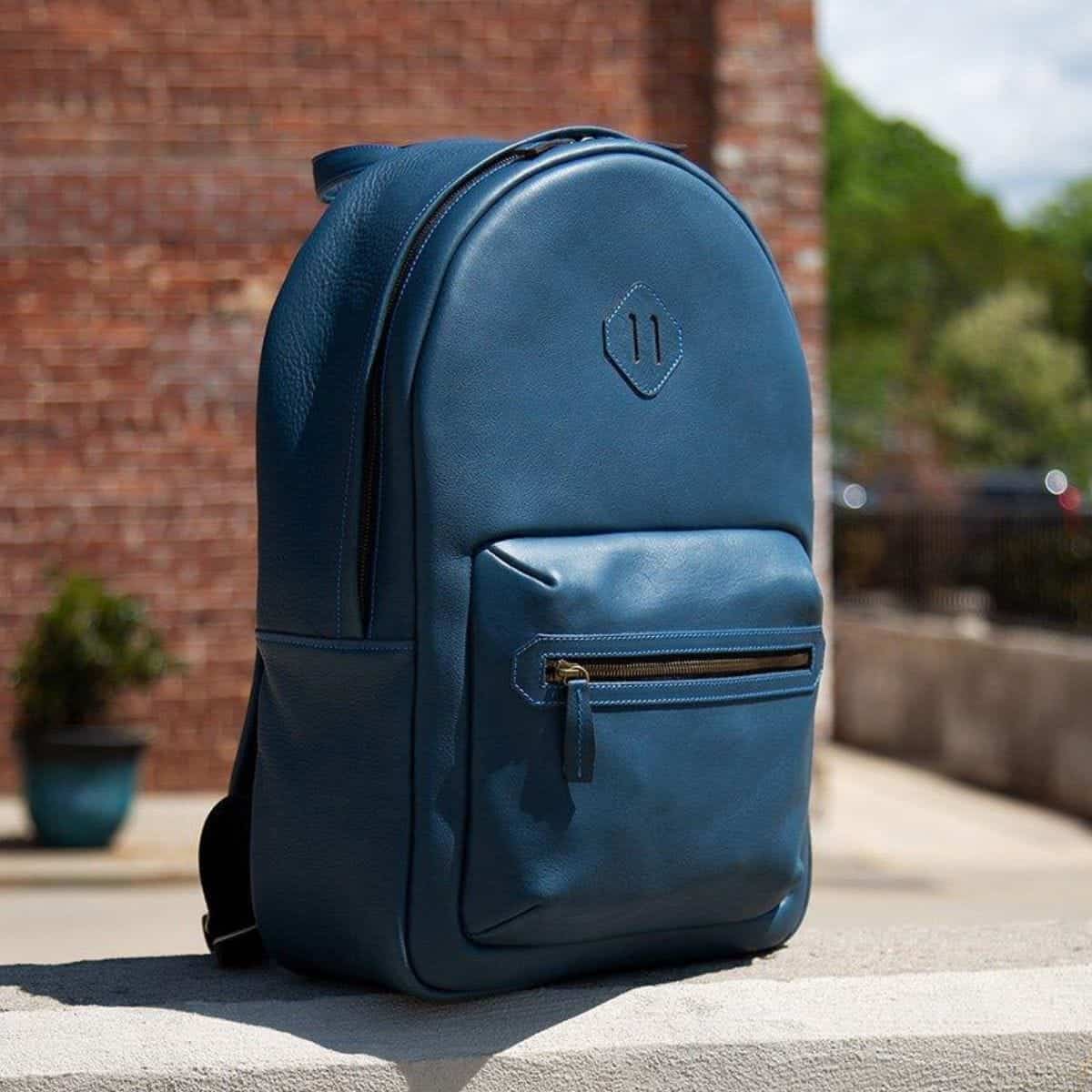 Azure Classic Leather Venture Backpack – Timeless Travel Style