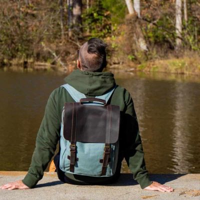 Canvas Leather Fusion Backpack – Rugged Meets Refined