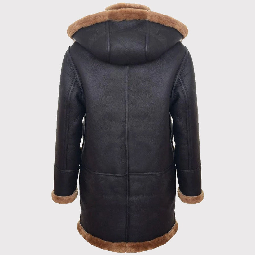 Men’s Classic Shearling Sheepskin Duffle Coat