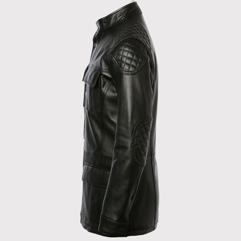 Exclusive Men’s Black Leather Coat