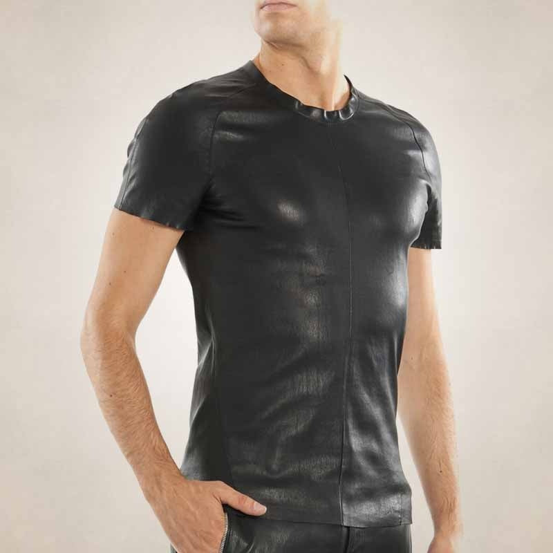 Men’s Premium Lambskin Leather T-Shirt – Soft & Stylish Fit