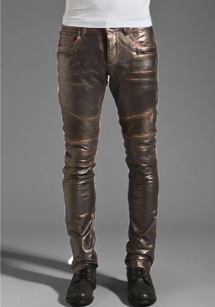 Men’s Dark Brown Rogue Leather Pants