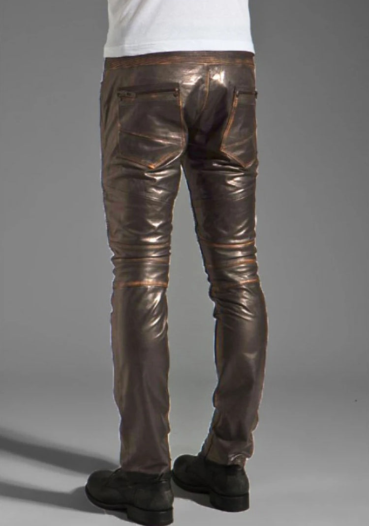 Men’s Dark Brown Rogue Leather Pants