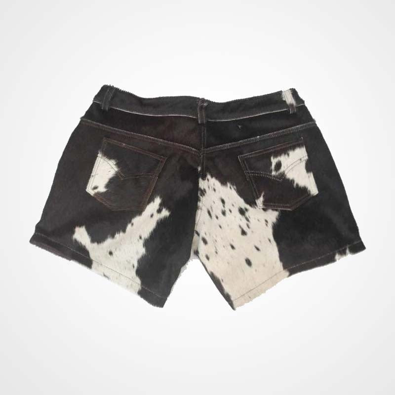 Women’s Cowgirl Hair-On Cowhide Leather Shorts