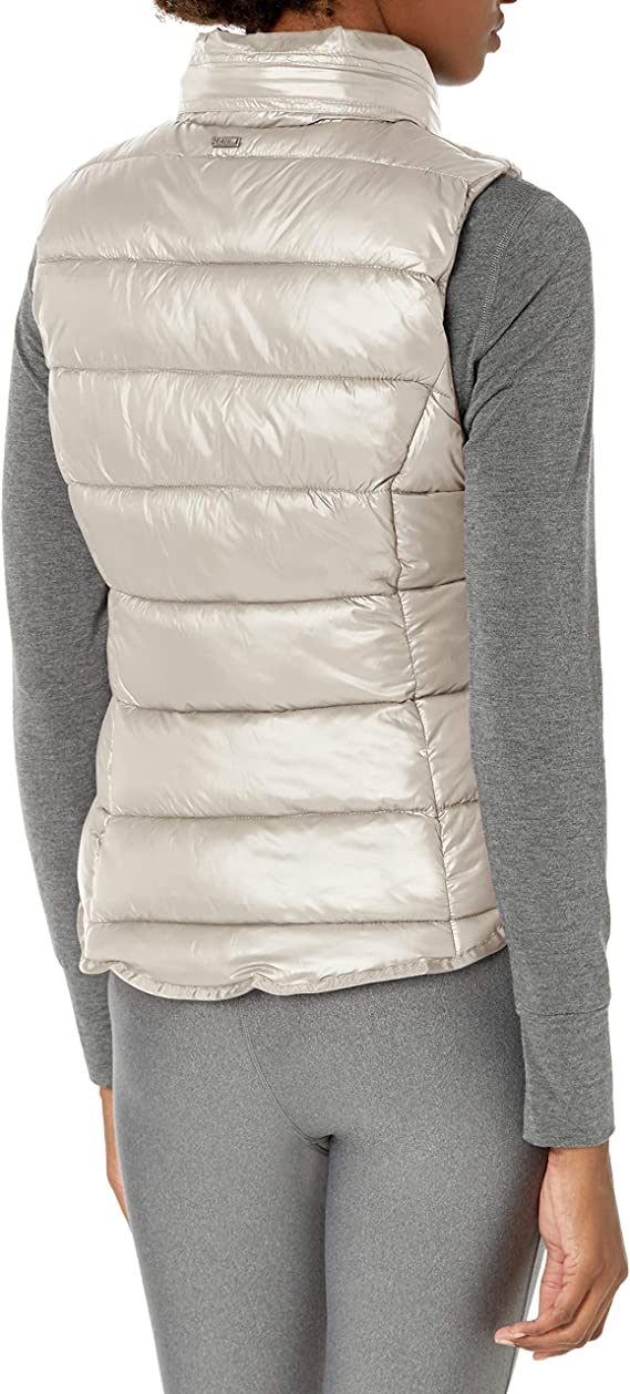 FrostHood™ Women’s White Quilted Puffer Vest with Removable Hood