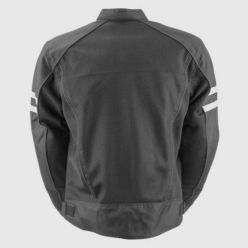 Black Brand Venturi mesh motorcycle riding jacket back view