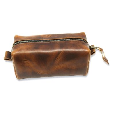 ChestnutGlide Leather Dopp Kit