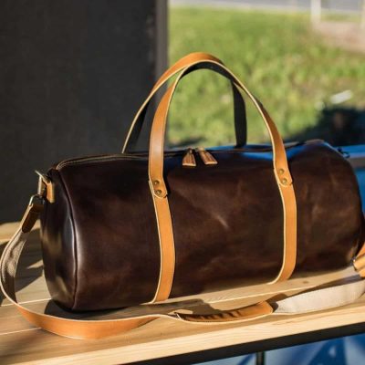 Mahogany Heritage Leather Duffle Bag