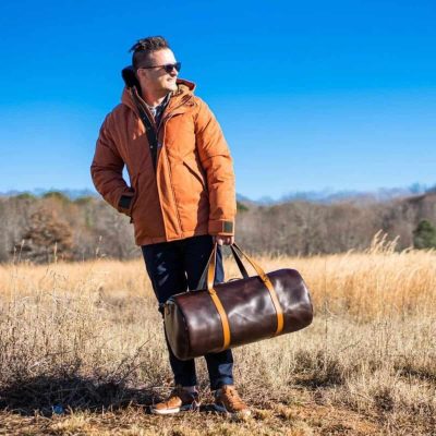 Mahogany Heritage Leather Duffle Bag