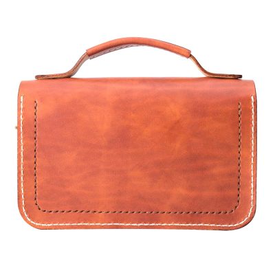 Eleganza Classic Brown Leather Handbag