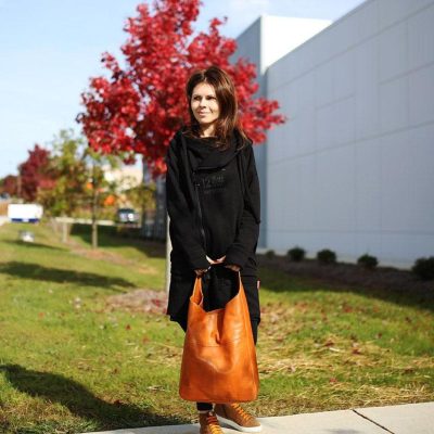 MochaGlo Brown Leather Hobo Bag