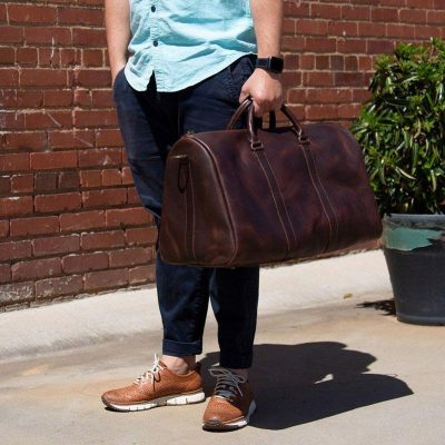 Everest Expedition Leather Duffle Bag