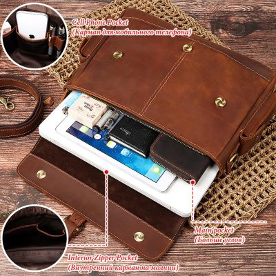 Heritage Dustin Vintage Leather Satchel – Classic Design, Timeless Function