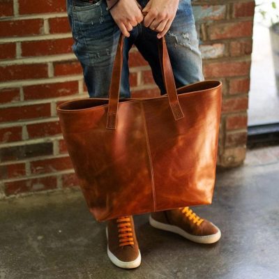 Daisy Vintage Leather Tote Bag