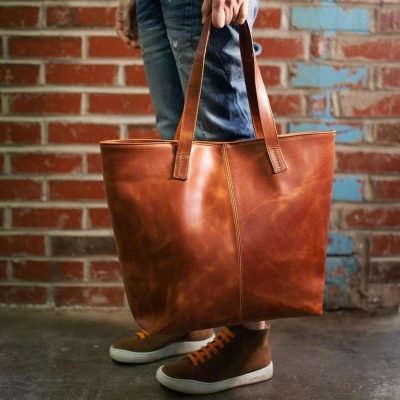 Daisy Vintage Leather Tote Bag
