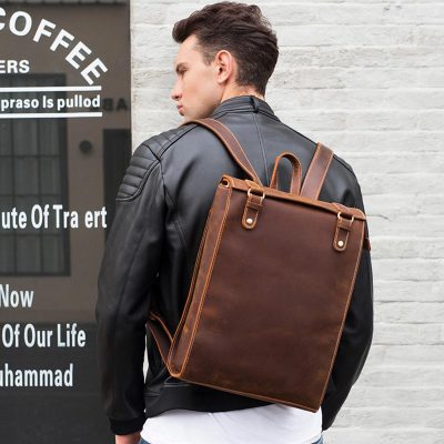 Leonardo Voyageur Brown Backpack – Sophisticated Travel Gear