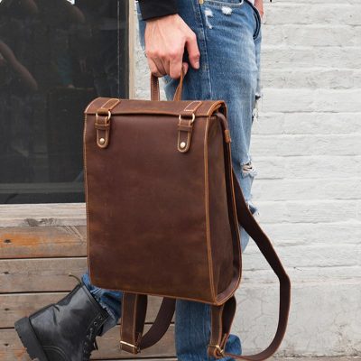 Leonardo Voyageur Brown Backpack – Sophisticated Travel Gear