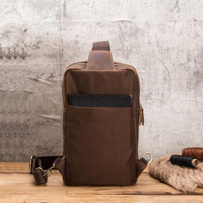 Odyssey Leather Chest Bag – Premium Crossbody for Urban Travel